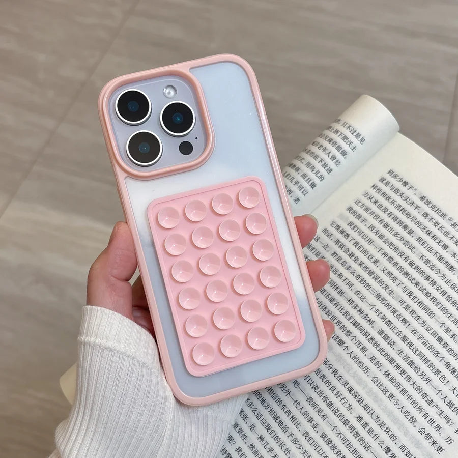 3D Suction Cup Phone Case For iPhone