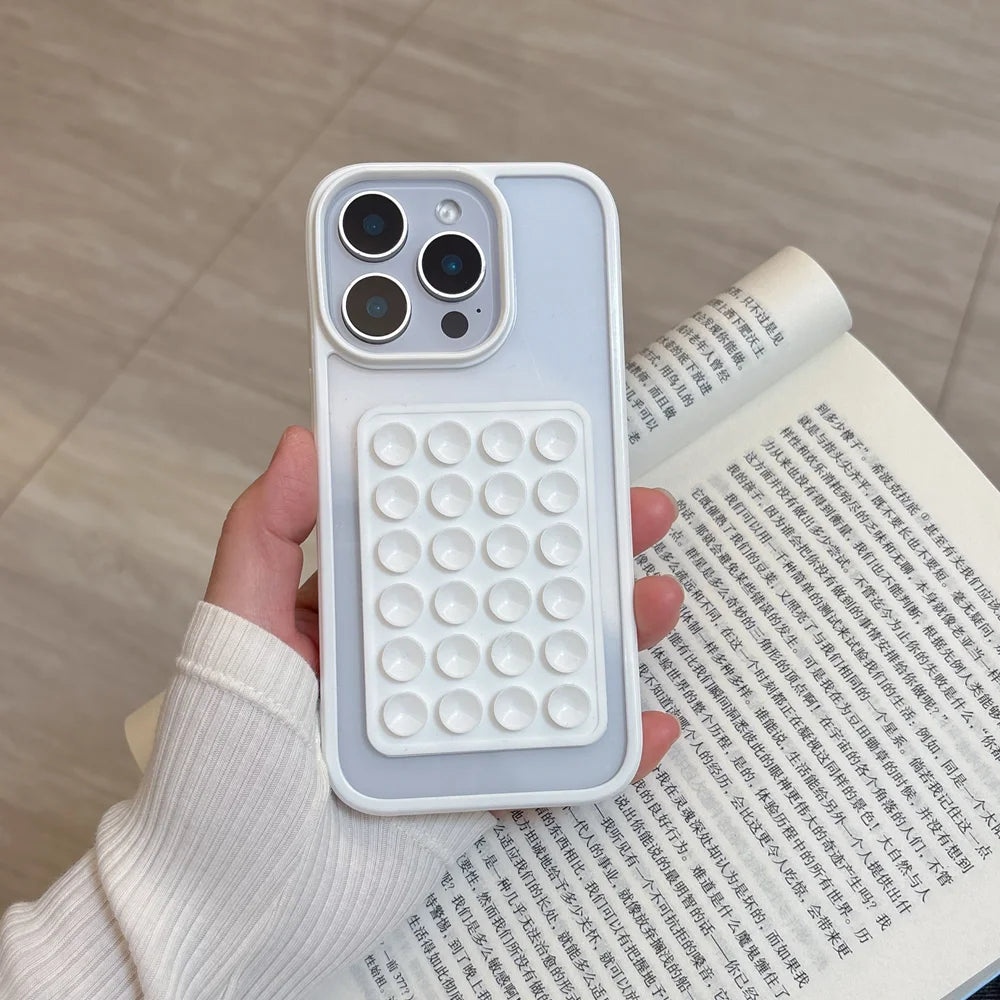 3D Suction Cup Phone Case For iPhone
