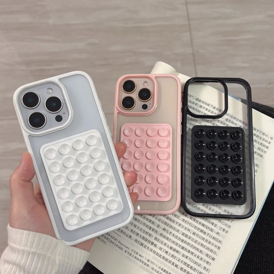 3D Suction Cup Phone Case For iPhone