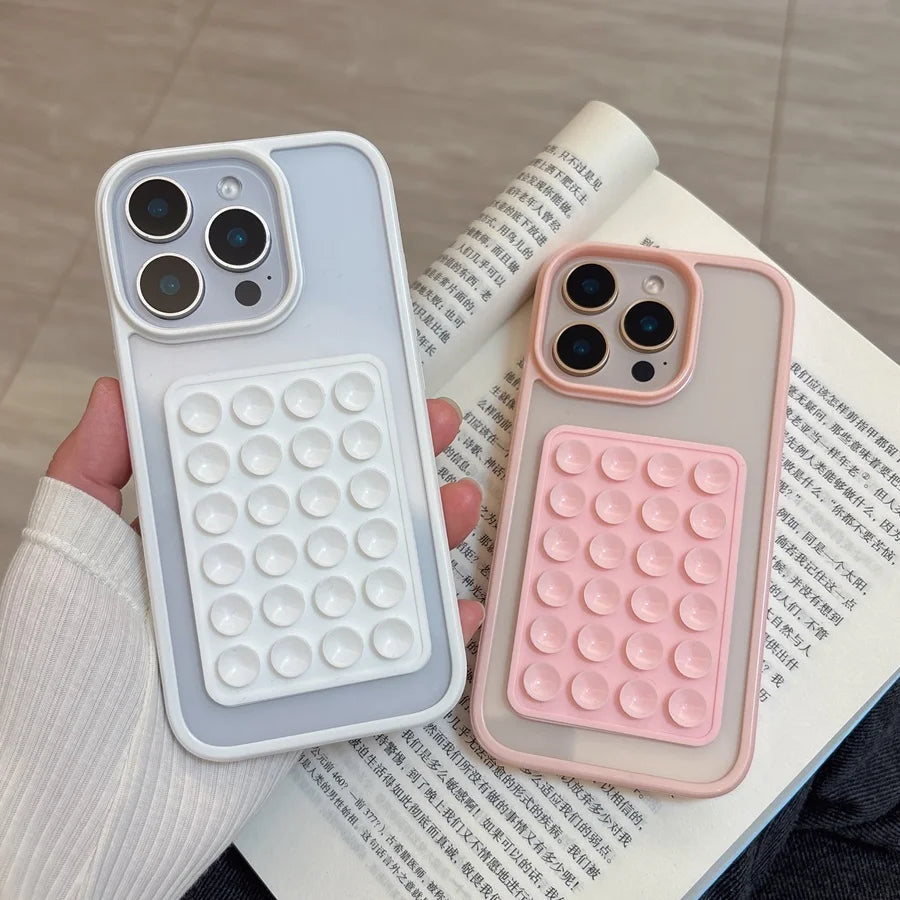 3D Suction Cup Phone Case For iPhone