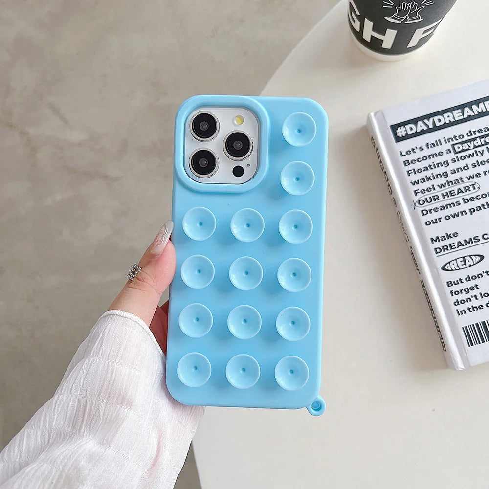 Suction Cup Soft Phone Case For iPhone V2
