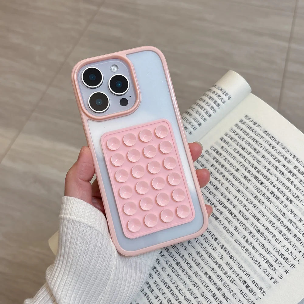 3D Suction Cup Phone Case For iPhone