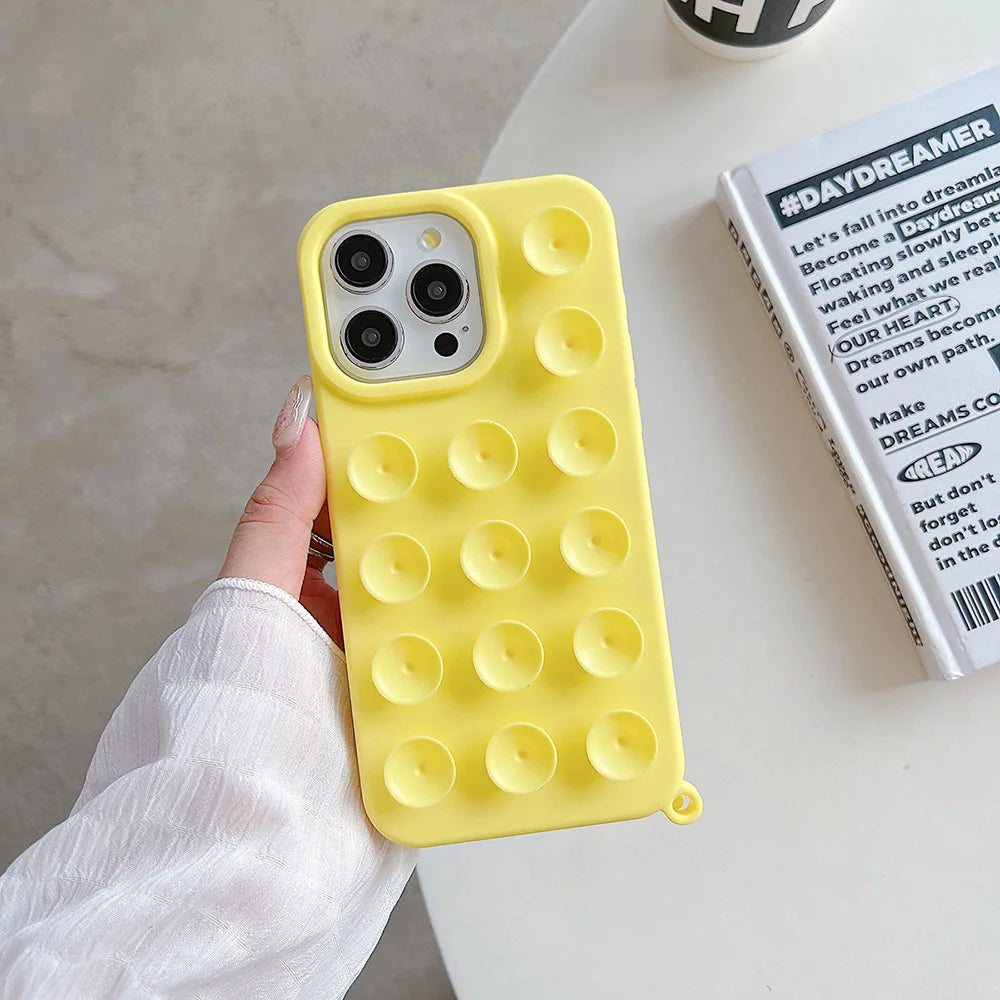 Suction Cup Soft Phone Case For iPhone V2